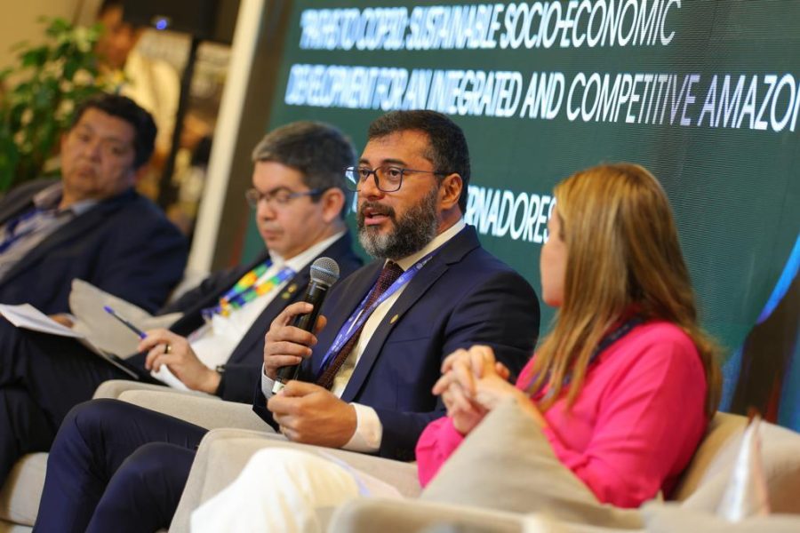 COP 28_Wilson Lima destaca aportes de R$ 1,2 bi do Estado em serviços ambientais e diz que é preciso reconhecimento internacional 5_Foto Diego Peres Secom